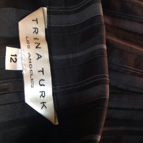 Trina Turk black gray on black striped blazer - Picture 4 of 4